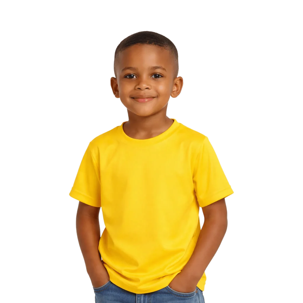 115g Kids Trilobal Polyester Short Sleeve T-Shirts