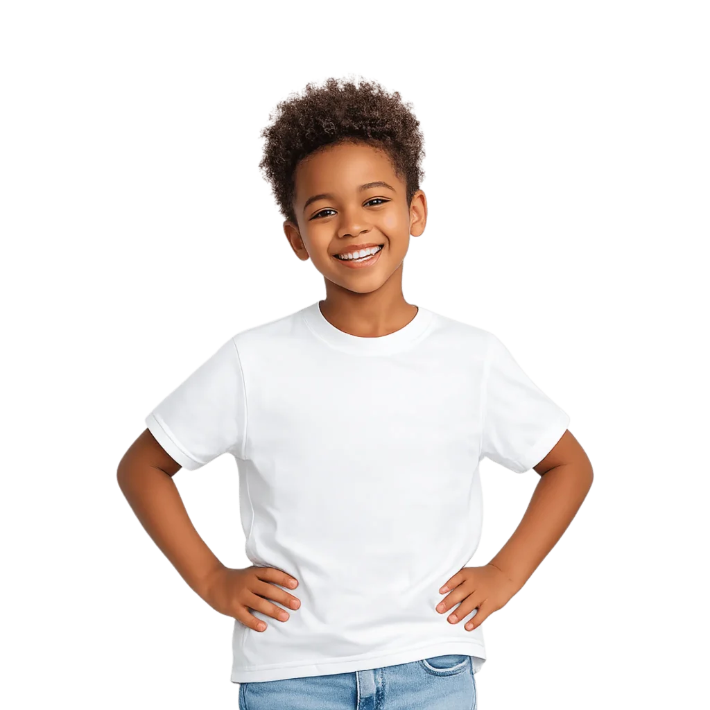 145g Kids Short Sleeve Carded Cotton T-Shirts